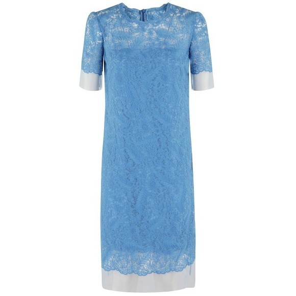Ermanno Scervino Intricate All-Over Lace Midi Dress With Short Sleeves - NWT